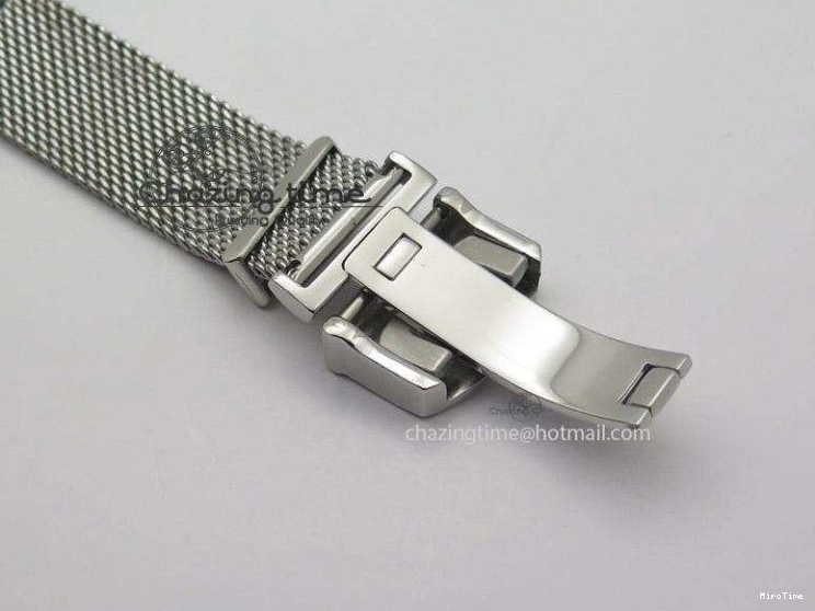 MIROTIME 1231 Portofino SCHAFFHAUSEN SS MKF 1:1 Best Edition Silver Dial Diamond On Mesh Bracelet A Lightweight 7339